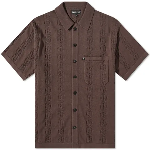 Bath House Button Through Knitted Polo