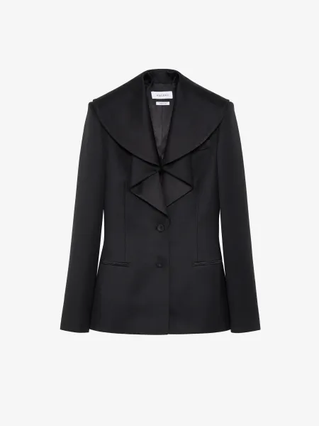 Waterfall Collar Single-breasted Jacket
