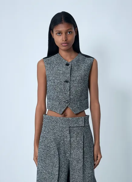 Tailored Wool-And-Silk Waistcoat