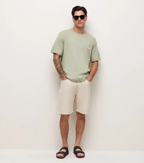 Men's Light Khaki Fruit Print T-Shirt