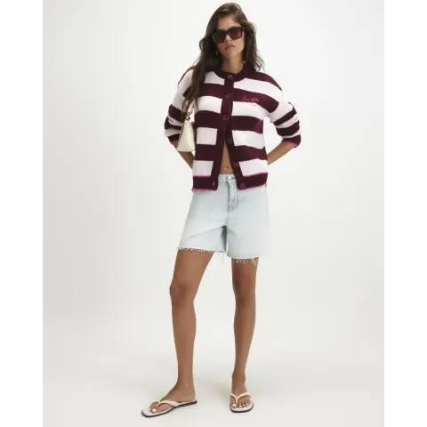 River Island Knitted Stripe Happy Cardigan