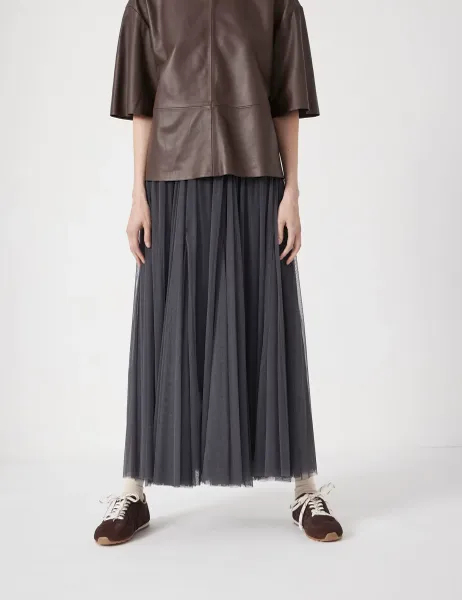 HUSH Tulle Pleated Midaxi Skirt