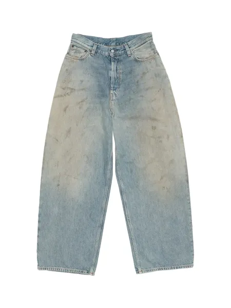 Women 2023 Loose Fit Jeans Mid Blue