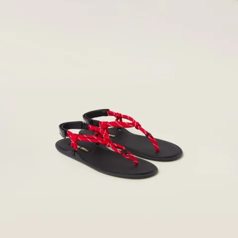 Riviere cord and leather sandals