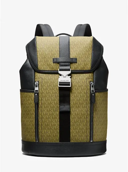Michael Kors Hudson Signature Logo Aviator Backpack