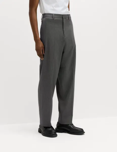 Marks & Spencer Relaxed Fit Smart Stretch Trousers Charcoal
