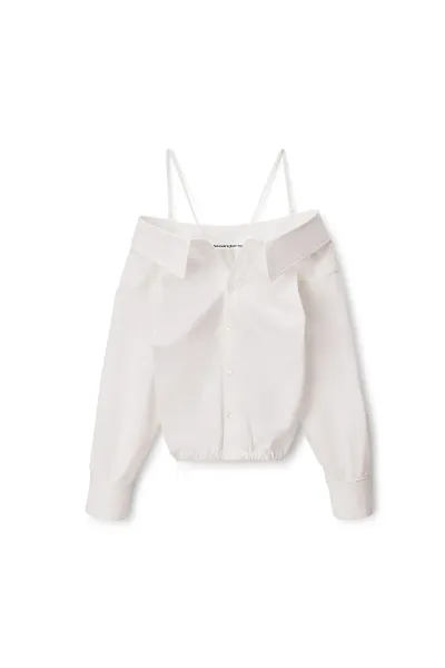 Off-Shoulder Top with Strap Detail