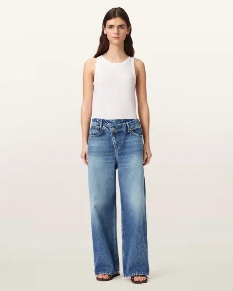 Aki Wide Leg Crossover Jeans