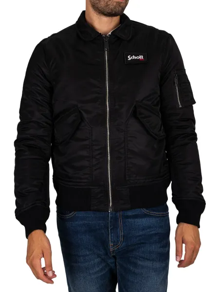 Schott Removable Badge Bomber Jacket