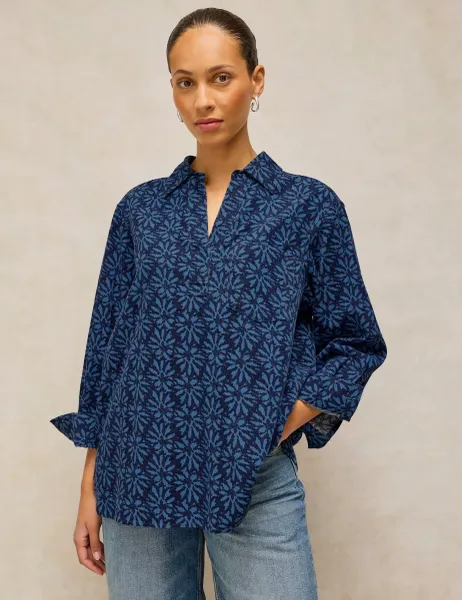 White Stuff Pure Cotton Cord Floral Tunic