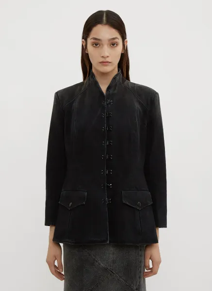Hook and Eye Single Breasted Jacket