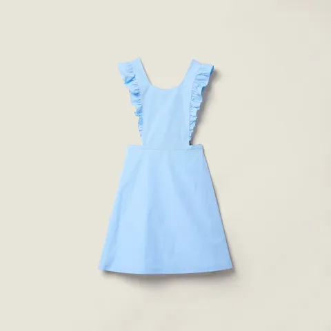 Poplin apron dress