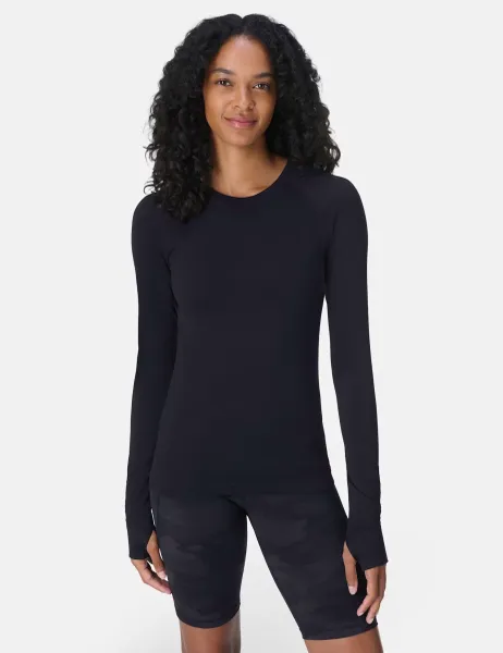 Sweaty Betty Athlete Seamless 2.0 Round Neck Top Black