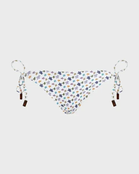 Vilebrequin Women Side Tie Bikini Bottom Micro Ronde Des Tortues