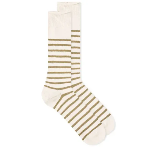 Recycled Cotton Stripe Crew Sock