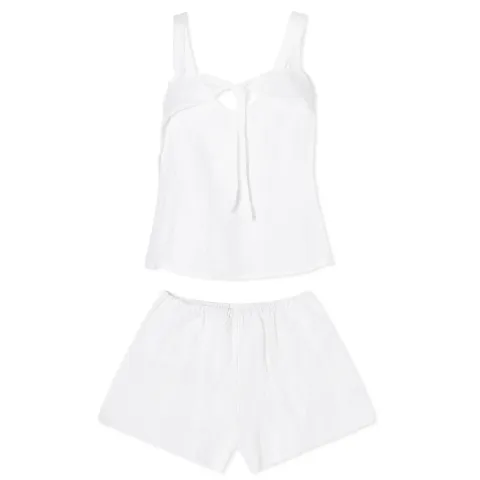 Tie Front Linen Set