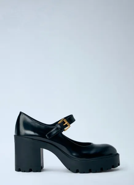 Prada Brushed Leather Pumps