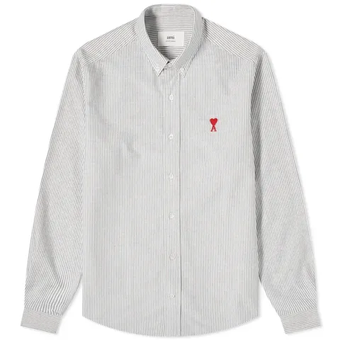 AMI Small A Stripe Heart Shirt