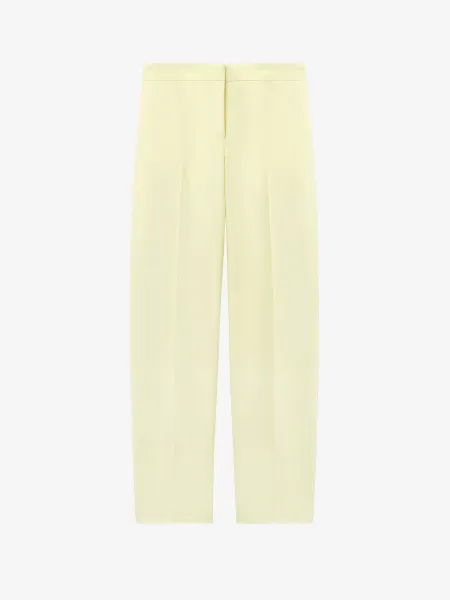 Wool Gabardine Cigarette Trousers