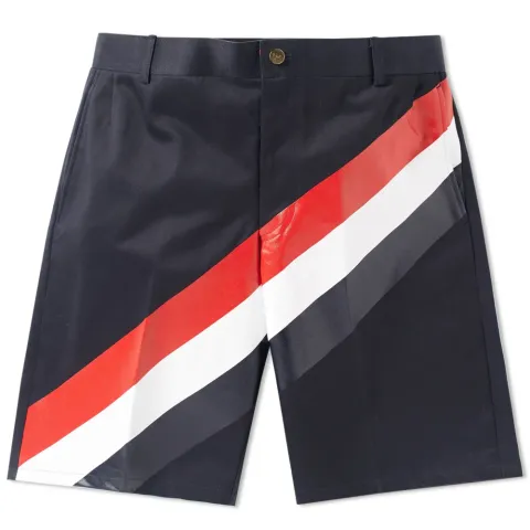 Diagonal Stripe Chino Short