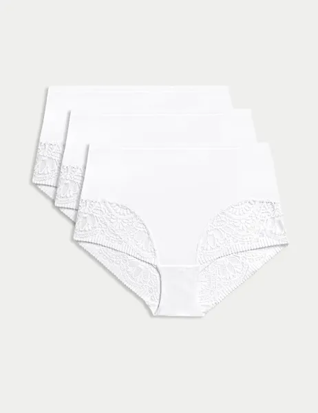 Body by M&S 3pk Body Soft Full Briefs White