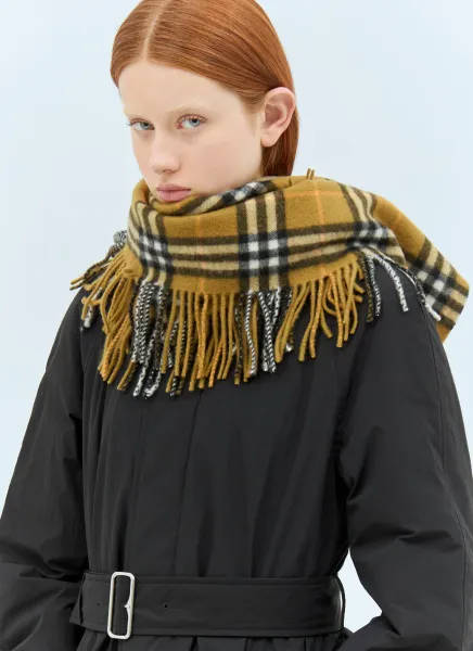 Check Cashmere Scarf