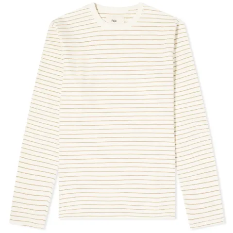 Textured Stripe Long Sleeve T-Shirts T-Shirt