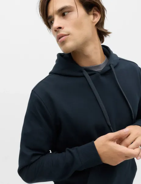 Marks & Spencer Ultimate Cotton Rich Hoodie Navy