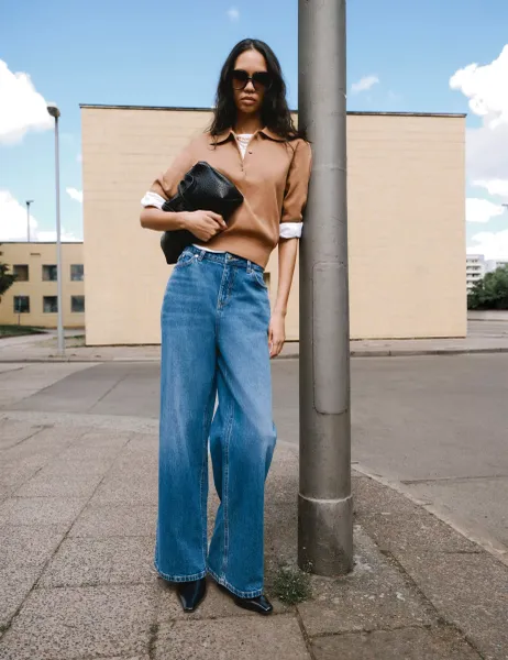 Marks & Spencer The Wide-Leg Jeans Mid Blue