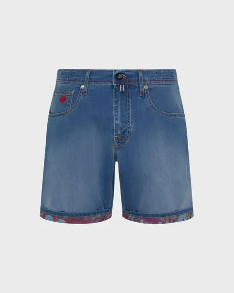 Vilebrequin Men Denim Bermuda Shorts Crab Balloons