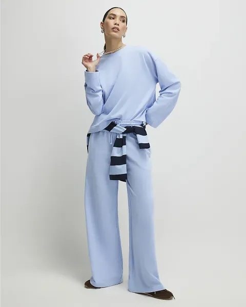 River Island Wide Leg Drawstring Joggers