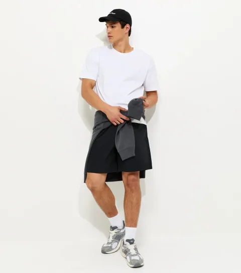 Men's Black Relaxed Pull On Shorts