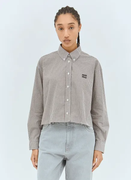 Gingham Crop Shirt