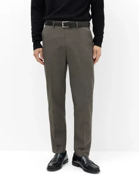 Marks & Spencer Regular Fit Smart Trousers Charcoal