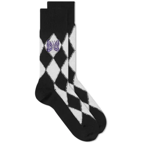 Argyle Jacquard Wool Socks
