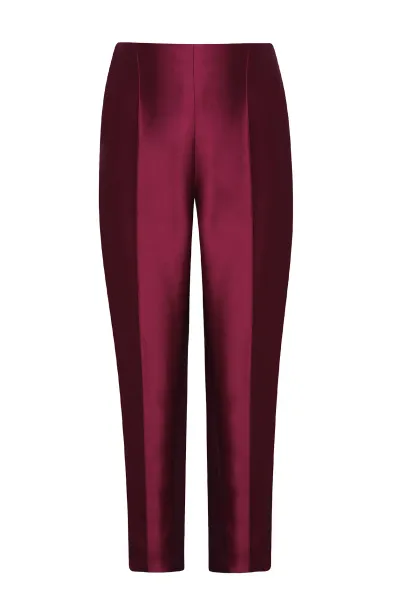Phoebe Trousers in Carmine Sateen