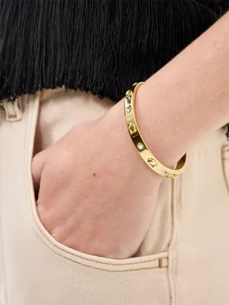 Coach C Hinged Bangle