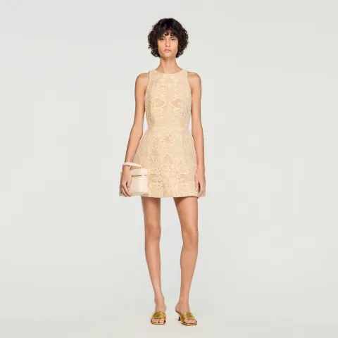 Guipure short dress