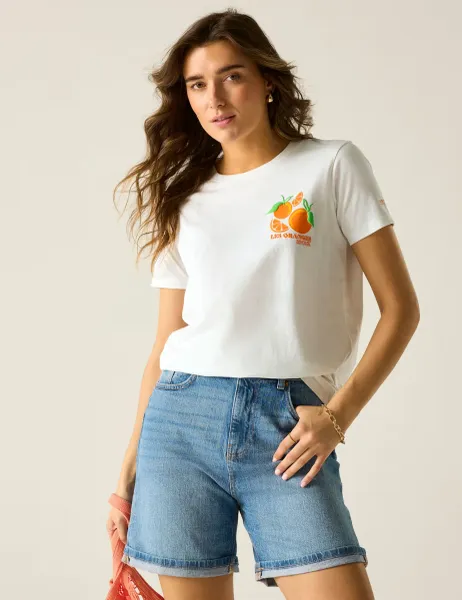 Regatta Filandra IX Pure Cotton Printed T-Shirt White Mix
