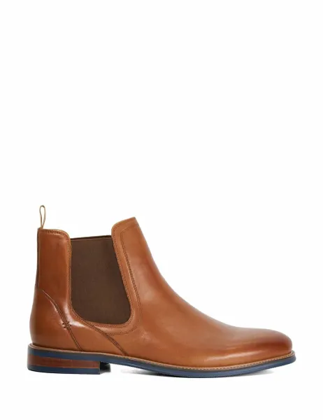 Dune London Leather Pull On Chelsea Boots
