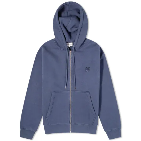 Bold Fox Head Patch Zip Hoodie