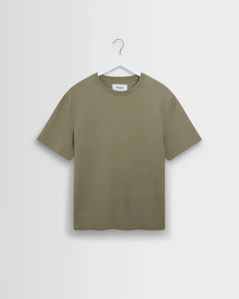 Dean - Green Textured Organic Cotton t-Shirt