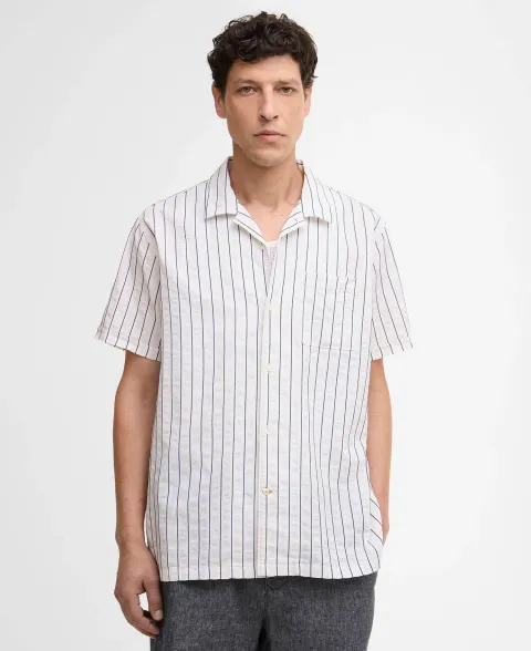 Park Seersucker Striped Short-Sleeved Shirt