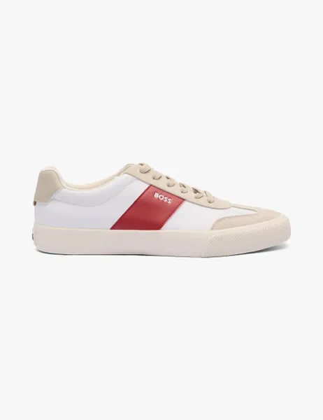 Boss Aiden Leather Trainers White Mix