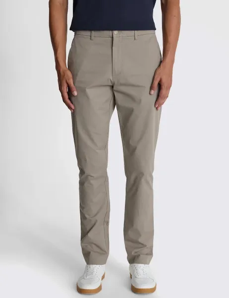 Moss Tailored Fit Stretch Chinos Taupe