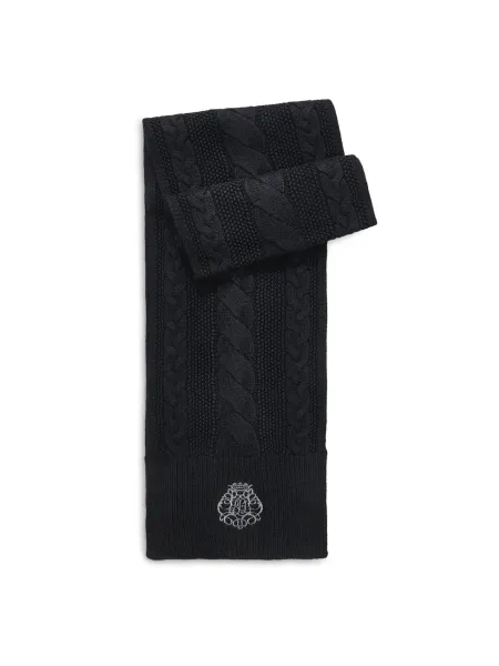 Lauren Ralph Lauren Direct Embroidered Wool Blend Scarf
