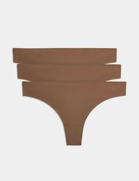 Body by M&S 3 pack Body Invisibles No VPL Thongs Jasper
