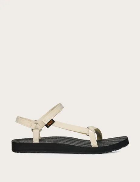 Teva Original Universal Slim Flat Sandals White/Black