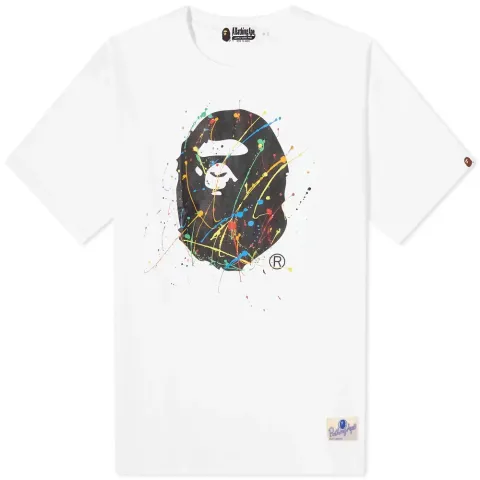 Paint Splatter Ape Head Oversized T-Shirt