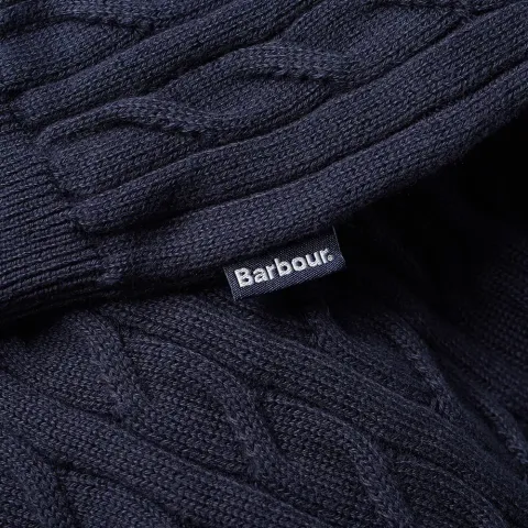 Cotton Cashmere Cable Crew Knit